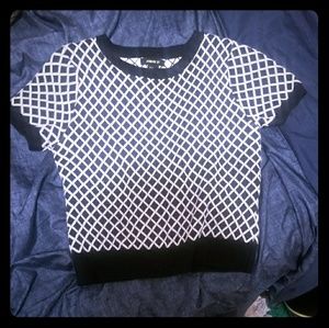 Black and white crop top